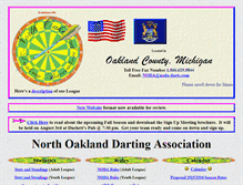 Tablet Screenshot of noda-darts.com